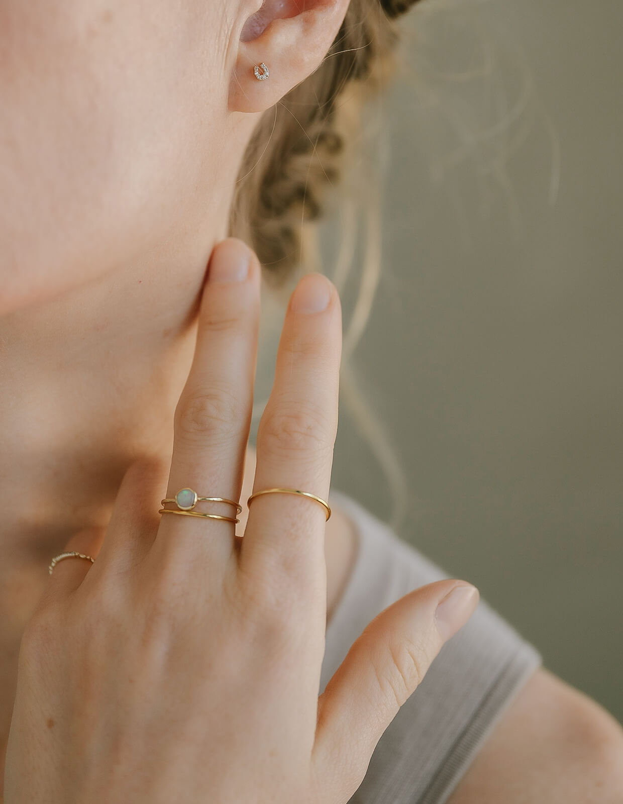 18K Gold Dainty Skinny Ring | SILPHA