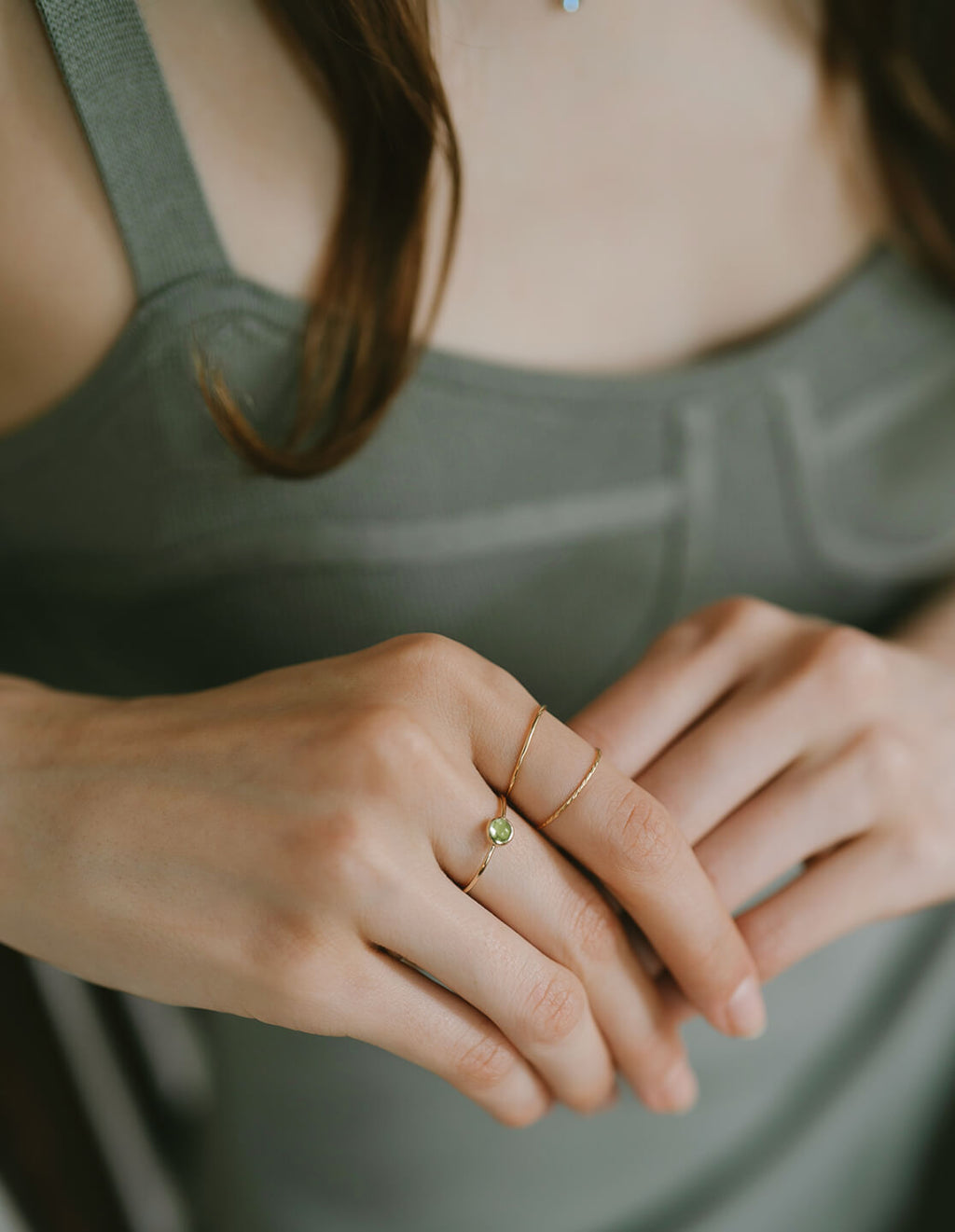 10K Gold 7color Gemstone Cabochon Ring | LUPAUS