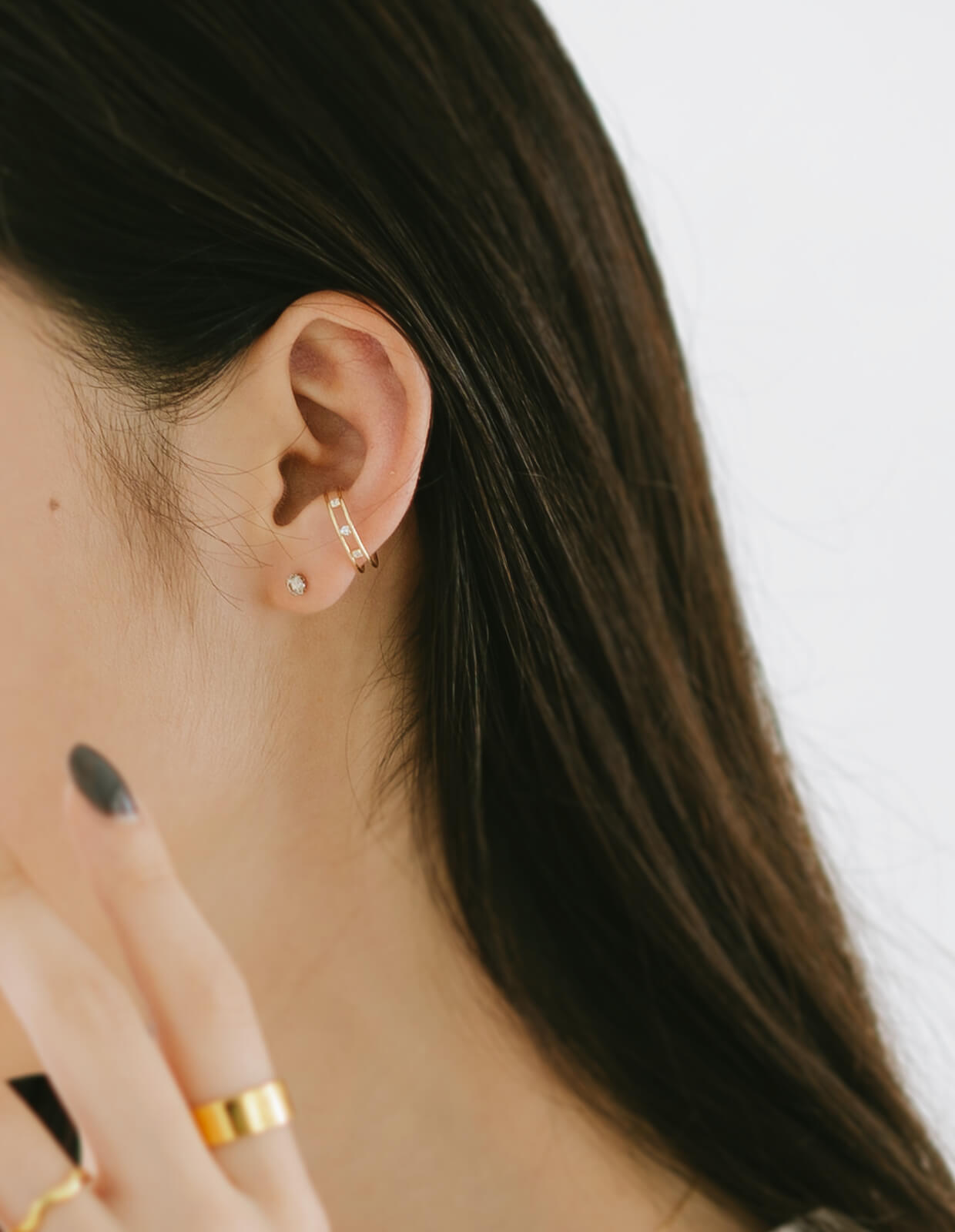 10K Gold Double Line Ear Cuff | JEMMY