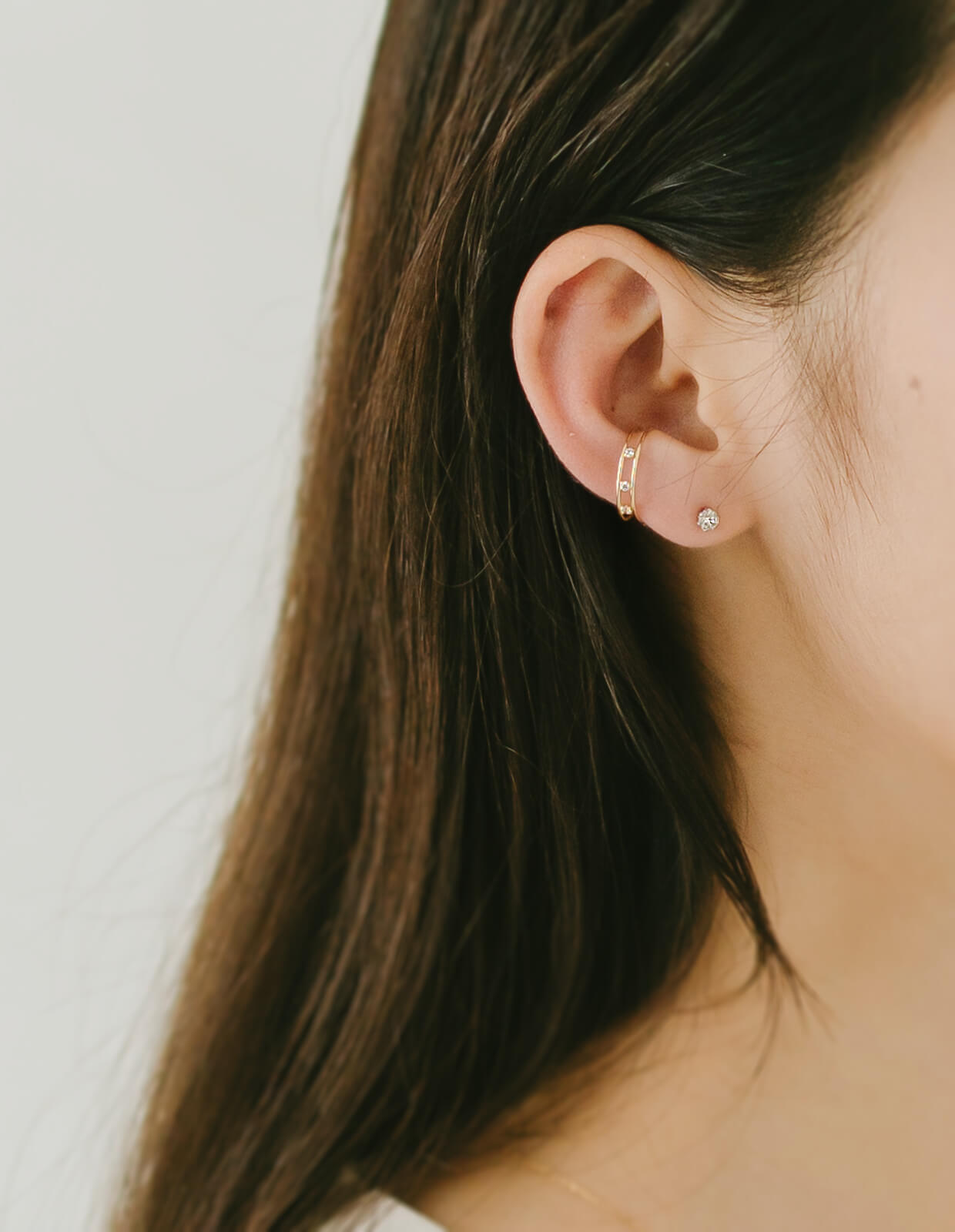 10K Gold Double Line Ear Cuff | JEMMY