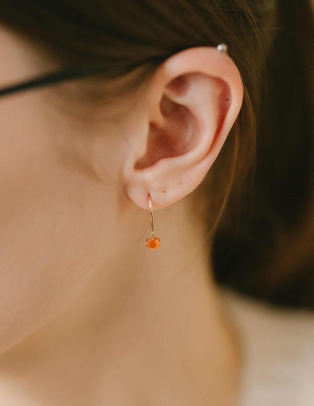 gemstone pentagonl Earring | TRESOR PENTA
