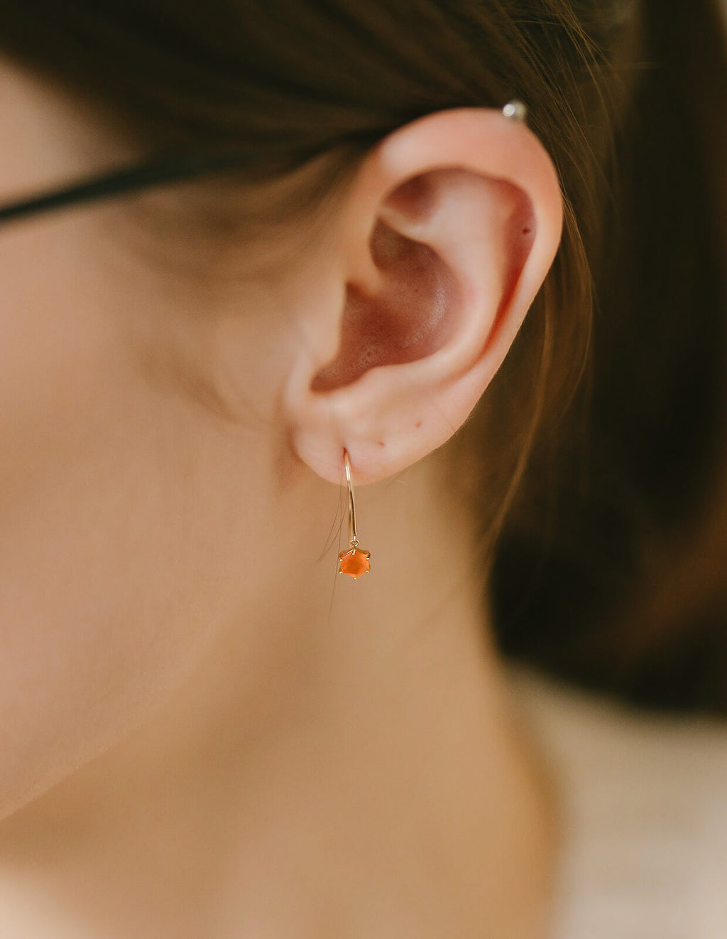 Gemstone Pentagonl Earring | TRESOR PENTA
