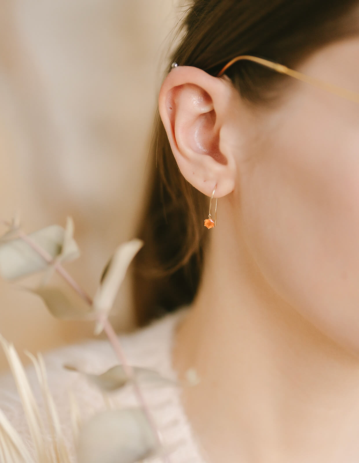 Gemstone Pentagonl Earring | TRESOR PENTA