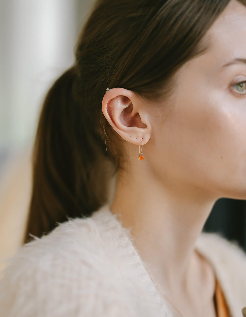Gemstone Pentagonl Earring | TRESOR PENTA