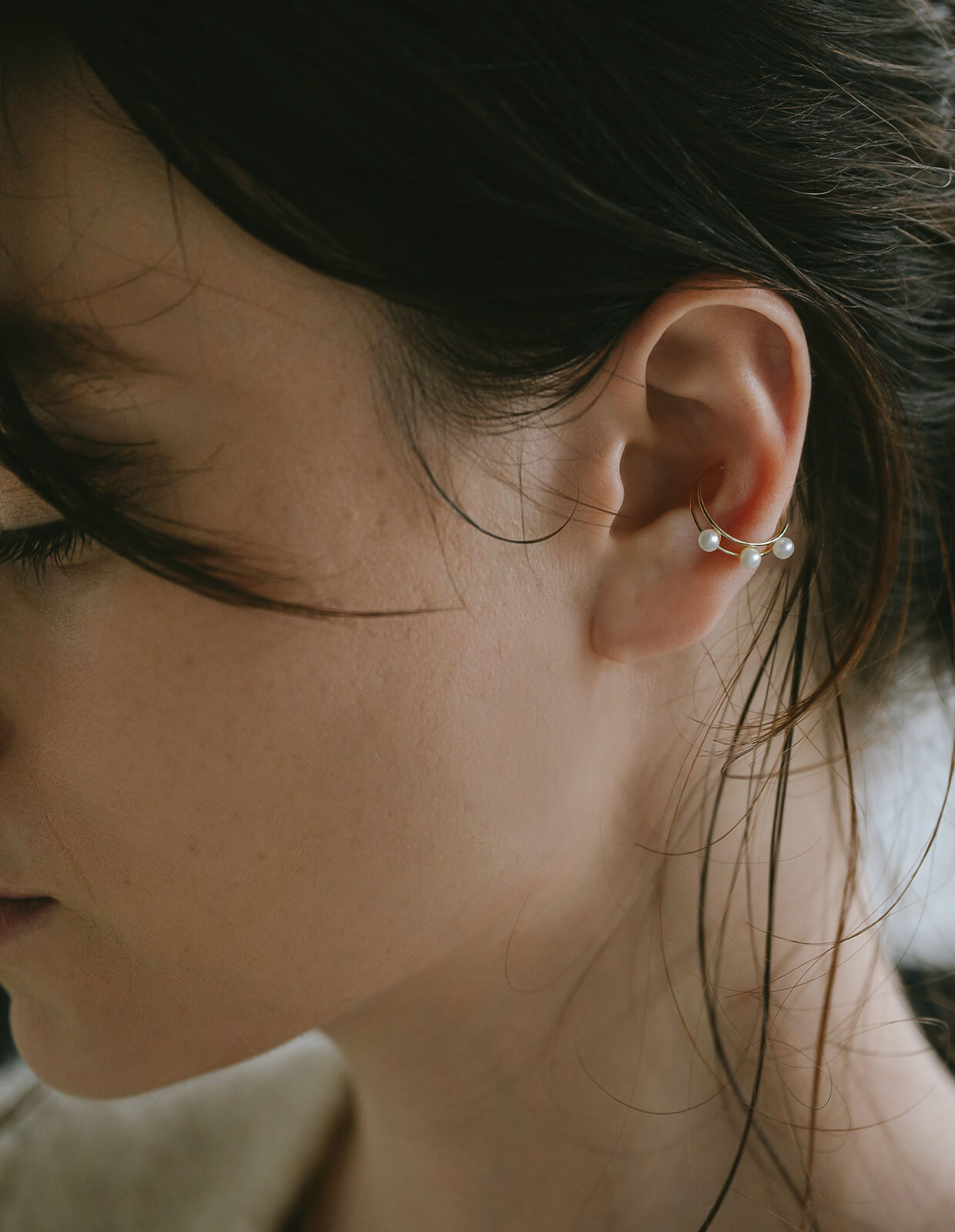 10K Gold Double Line Ear Cuff | JEMMY