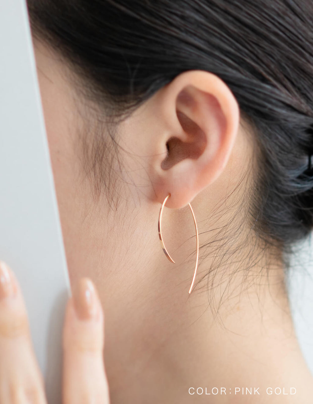 18K Gold Almond Hoop Earrings | GOUCCIA