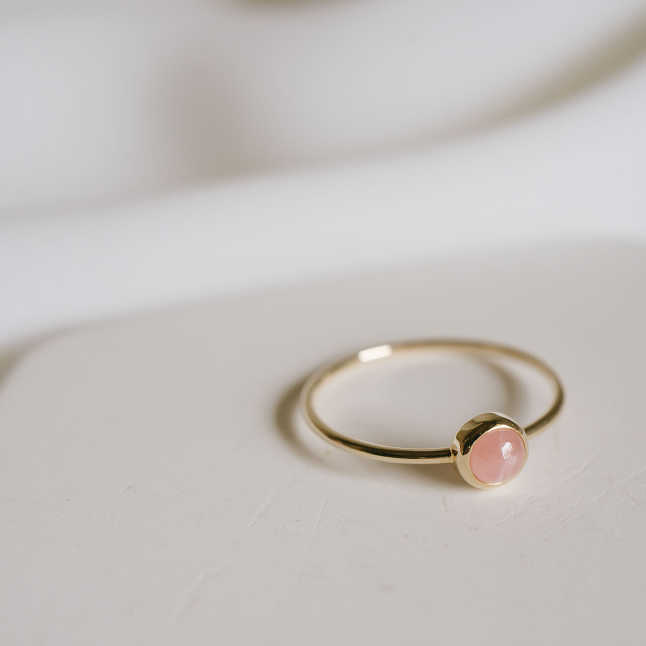 10K Gold 7color Gemstone Cabochon Ring | LUPAUS