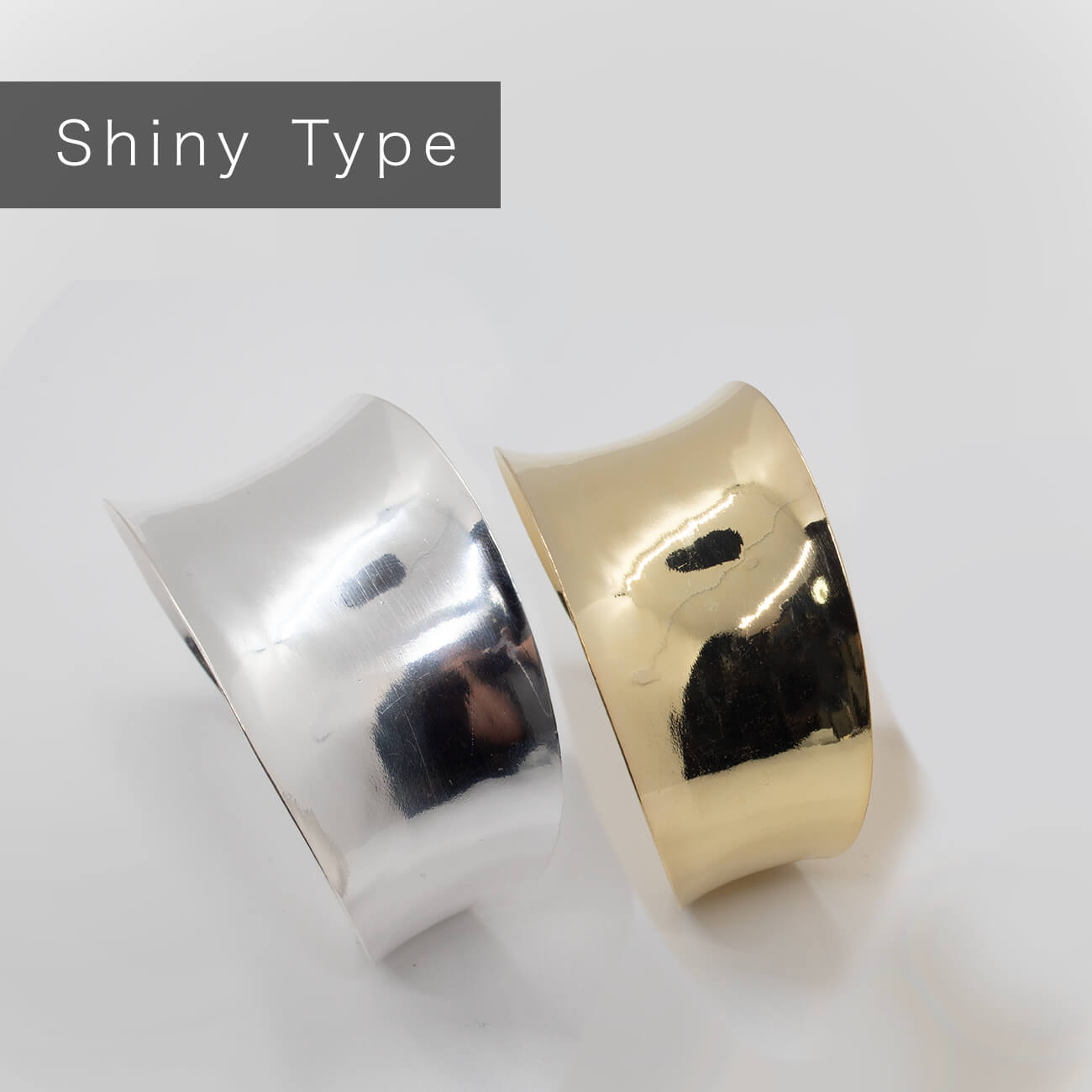 18K Gold Plated Sterling Silver Wide Concave Cuff | FONTE