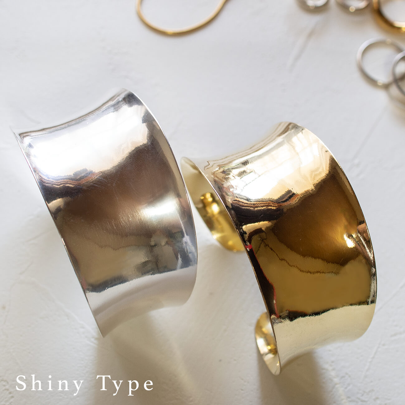 18K Gold Plated Sterling Silver Wide Concave Cuff | FONTE