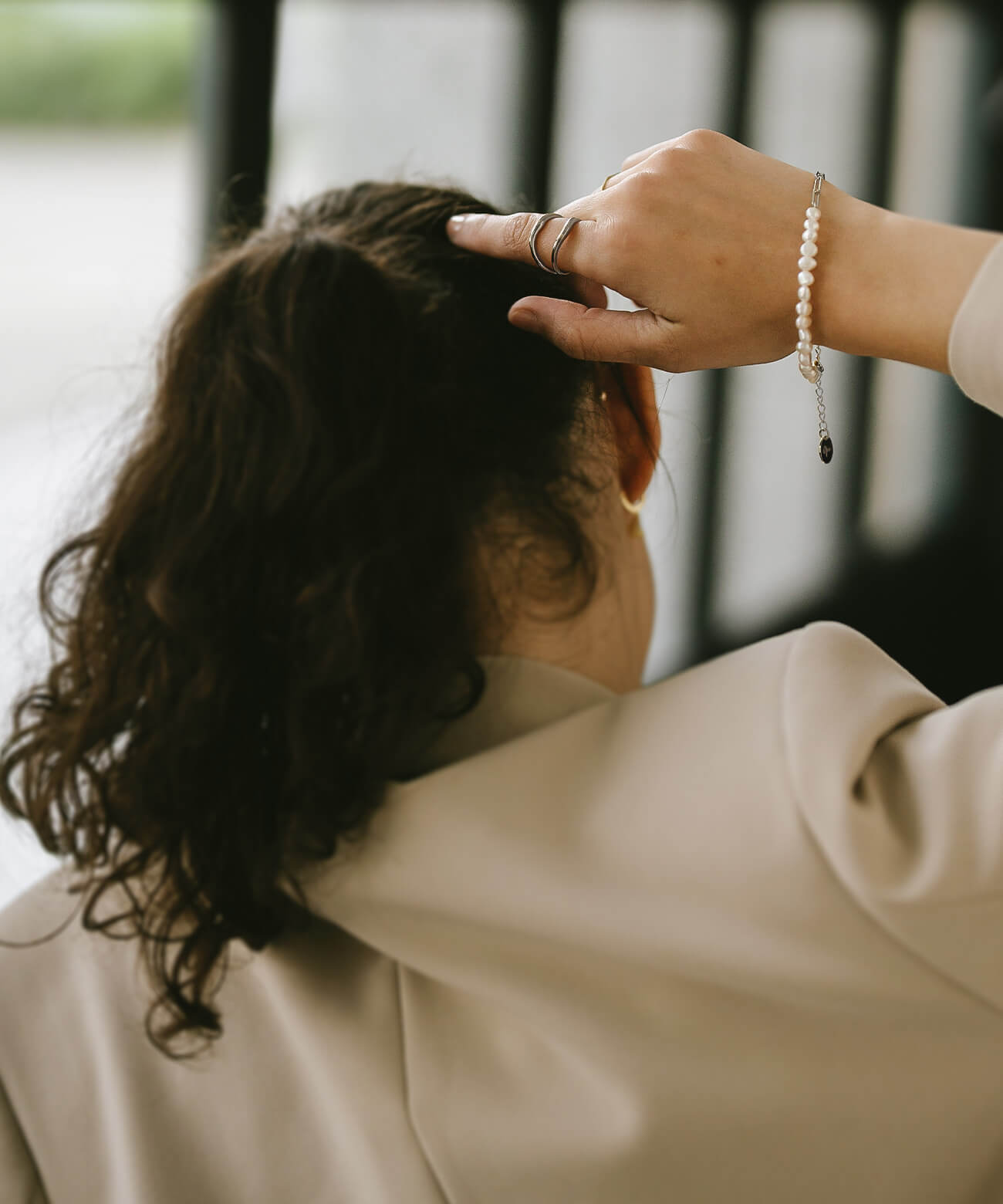 Baroque Pearl Link Chain Bracelet | AFRIZO-MIKTOS-BR