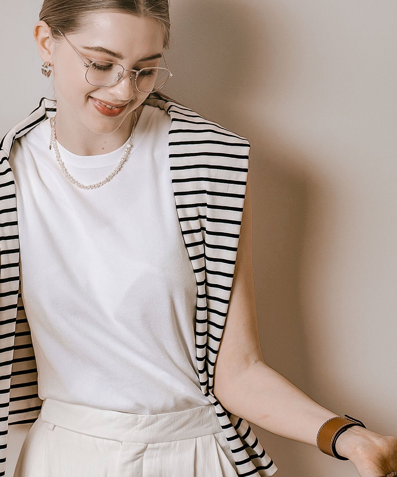 Baroque Pearl Link Chain Necklace | AFRIZO-MIKTOS