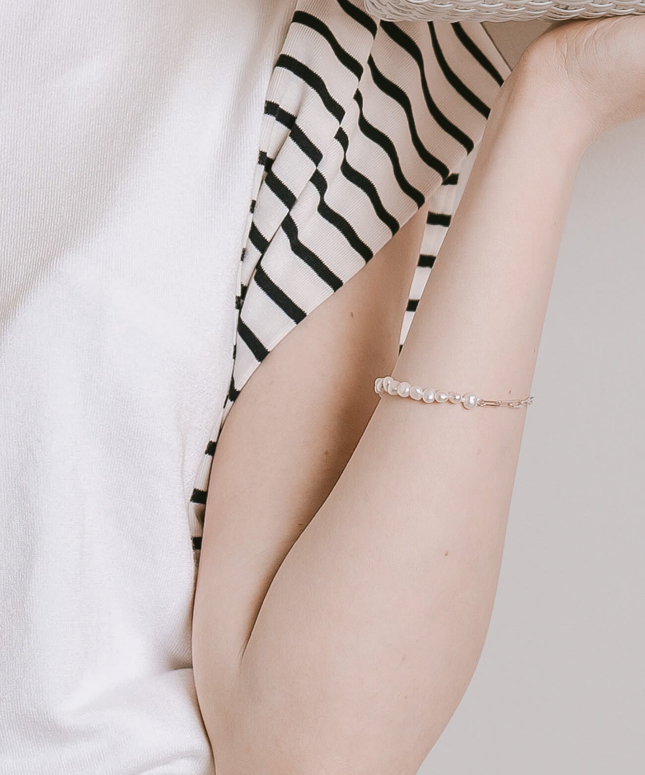 Baroque Pearl Link Chain Bracelet | AFRIZO-MIKTOS-BR