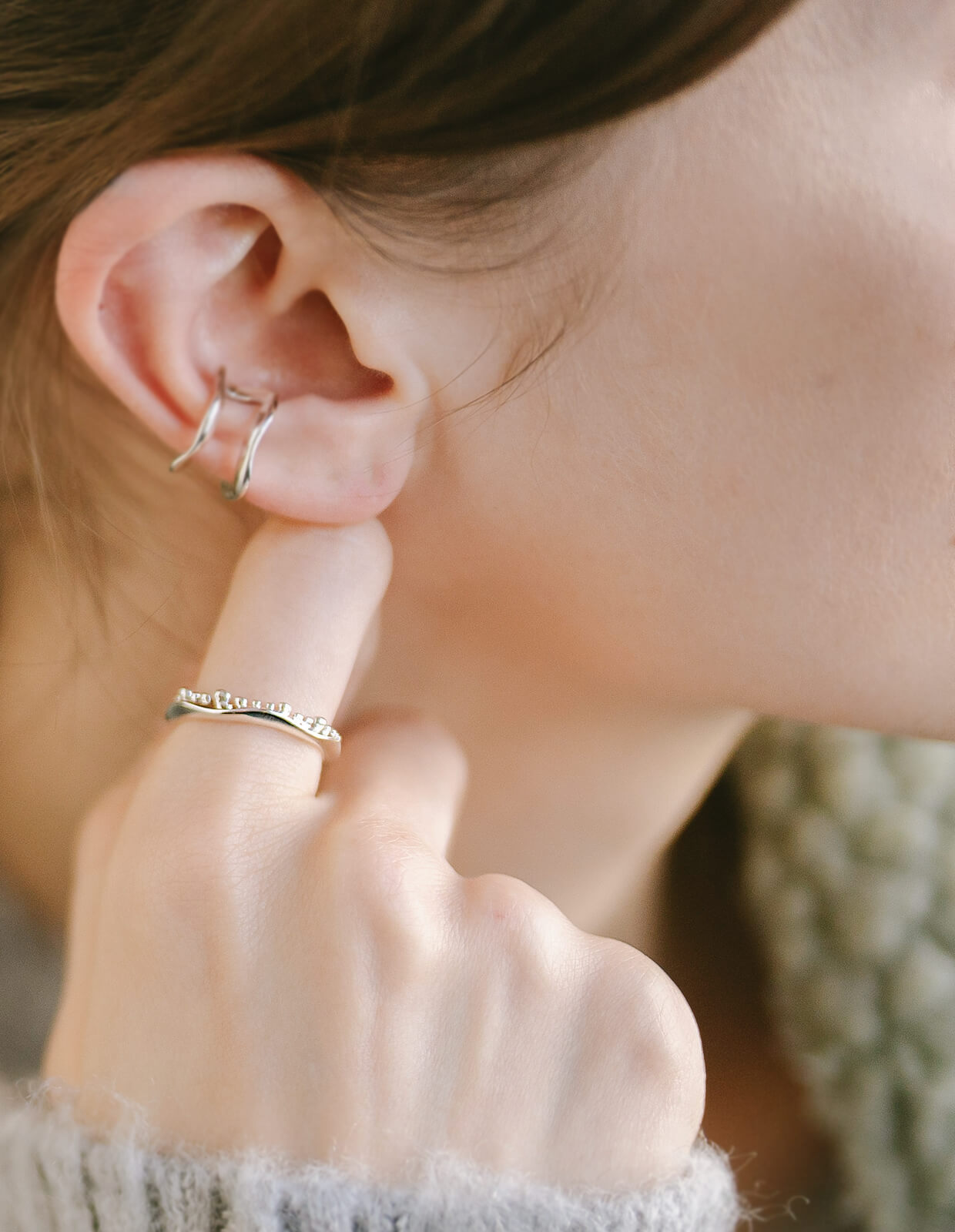 18K Gold Plated Sterling Silver Water Crown Ring | MIELIKKI-PUDOTA