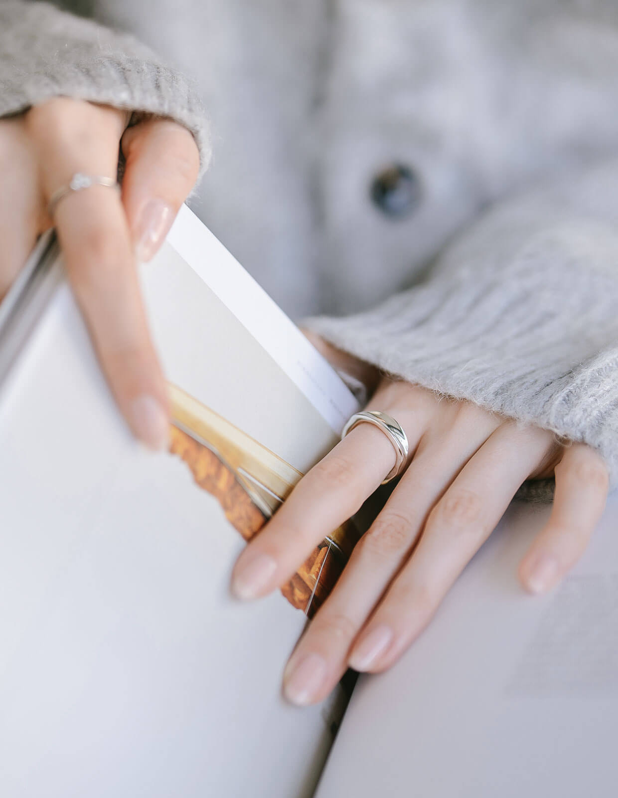 18K Gold Plated Sterling Silver Ripple Wave Ring | MIELIKKI-TUULI