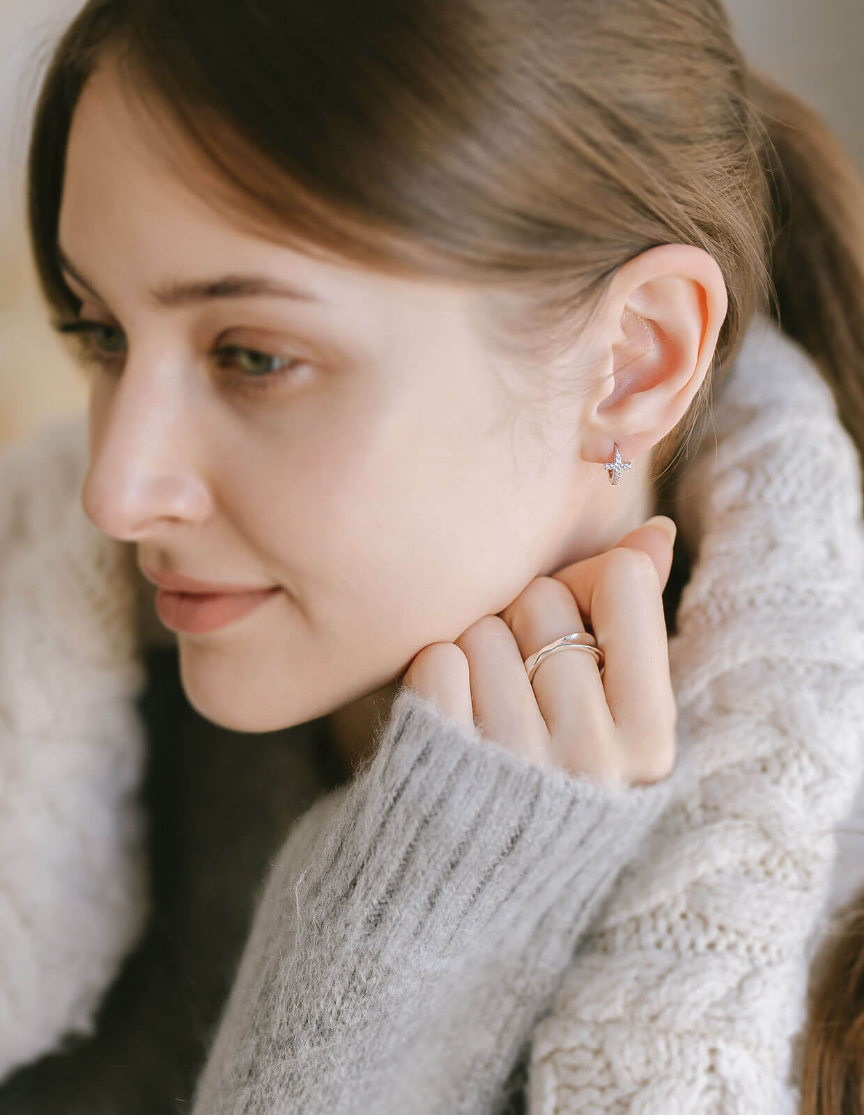 18K Gold Plated Sterling Silver Ripple Wave Ring | MIELIKKI-TUULI