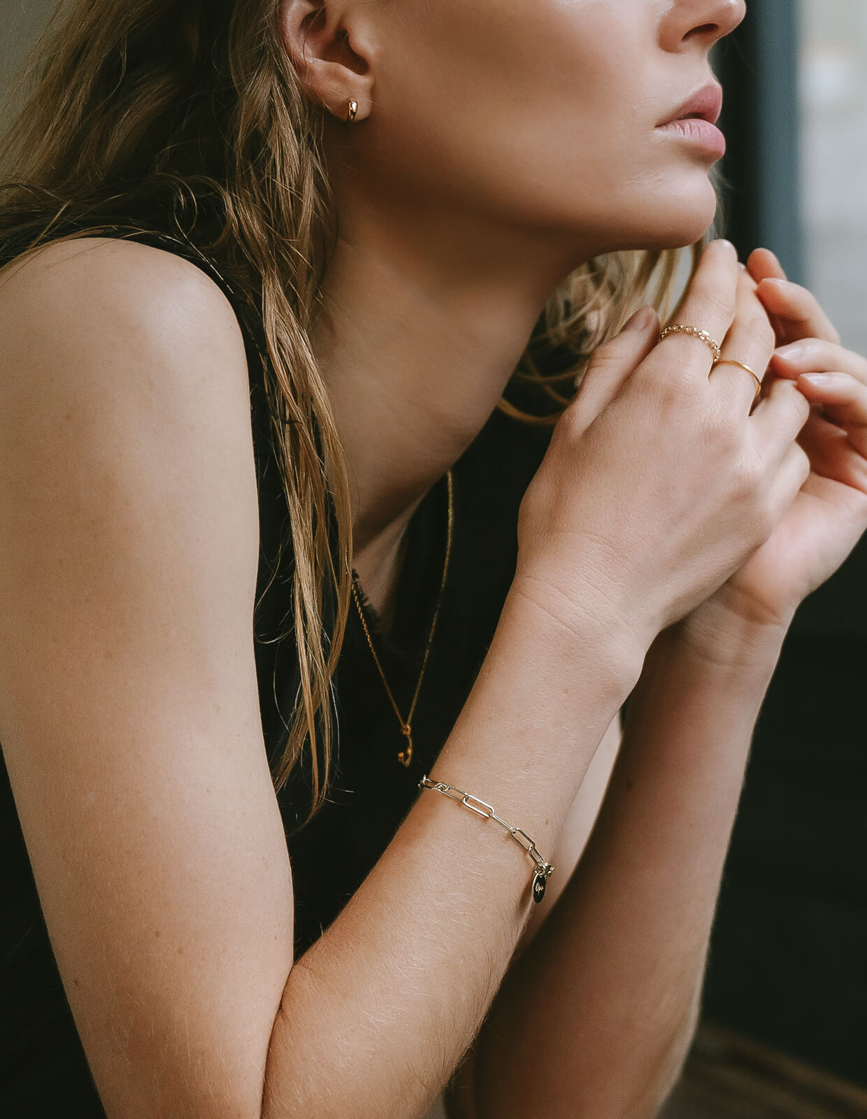 Chunky Silver Box Chain Bracelet | RONOEL