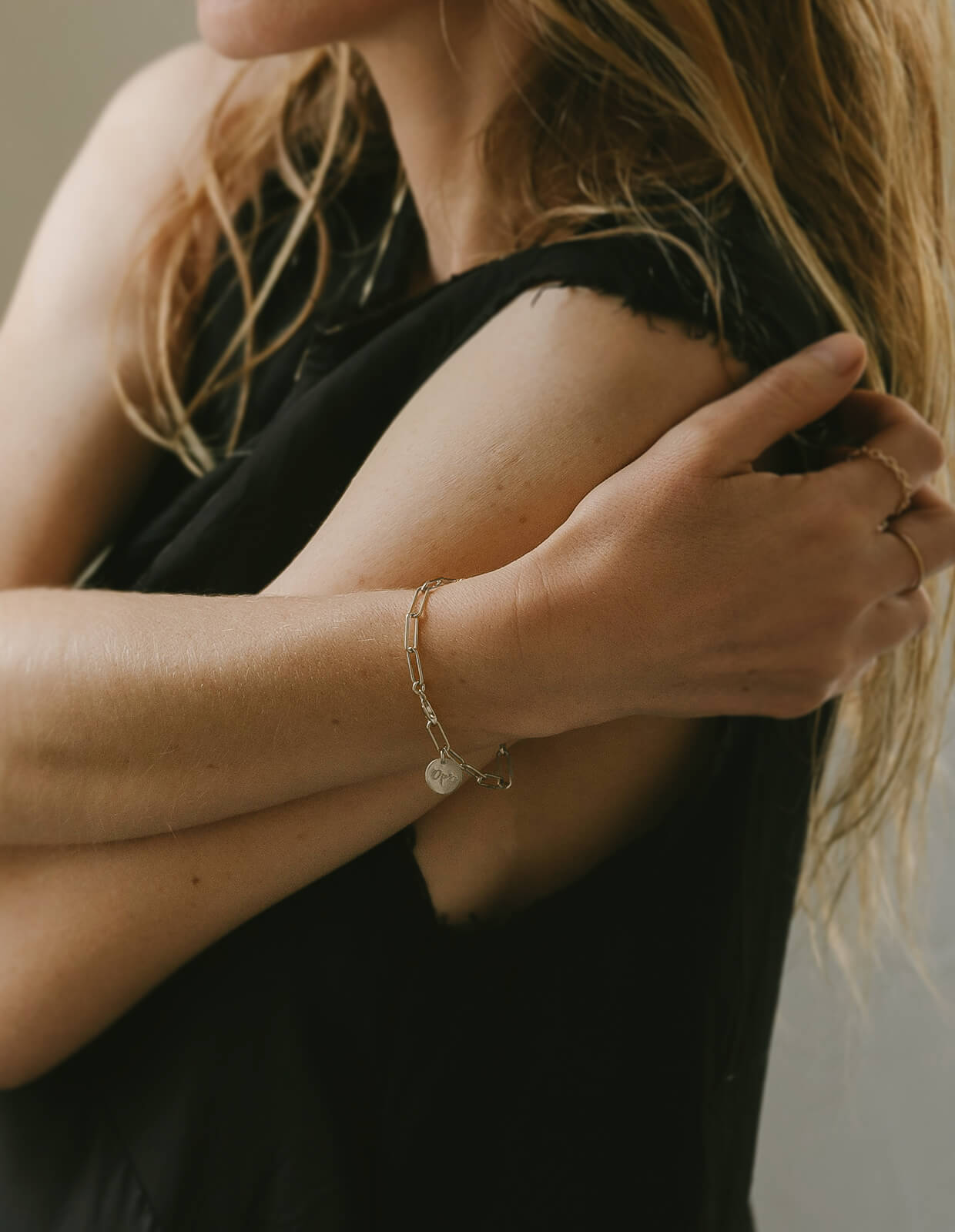 Chunky Silver Box Chain Bracelet | RONOEL