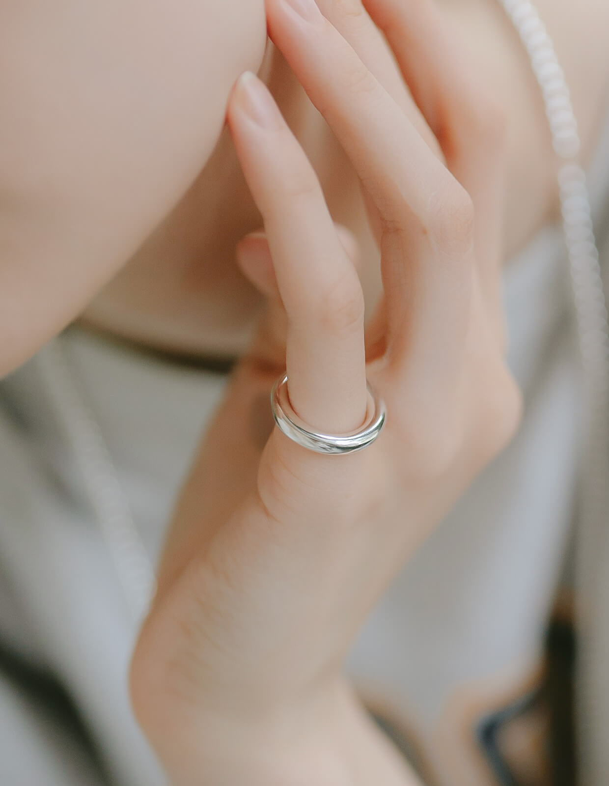 18K Gold Plated Sterling Silver Puffy Ring | AUREOLA