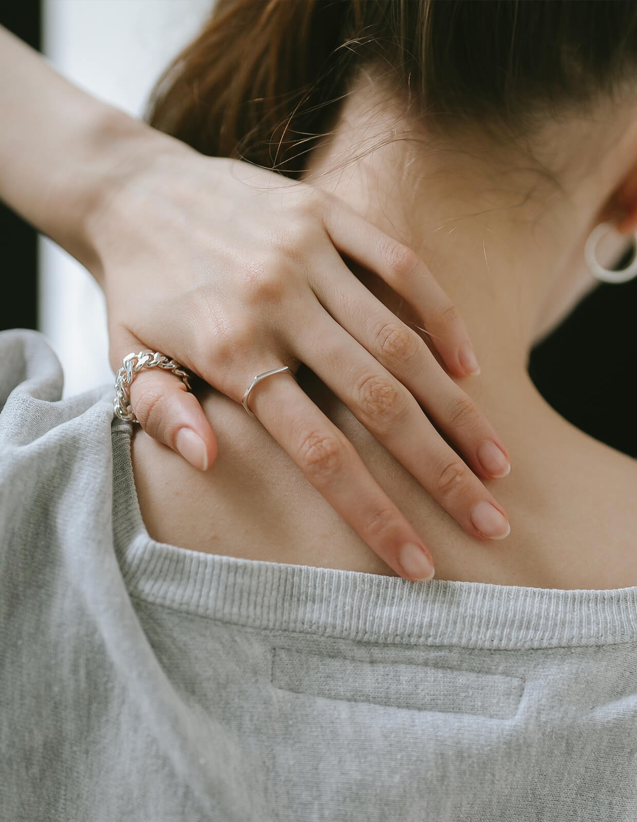 18K Gold Plated Sterling Silver Cuban Link Chain Ring | KAVALERI