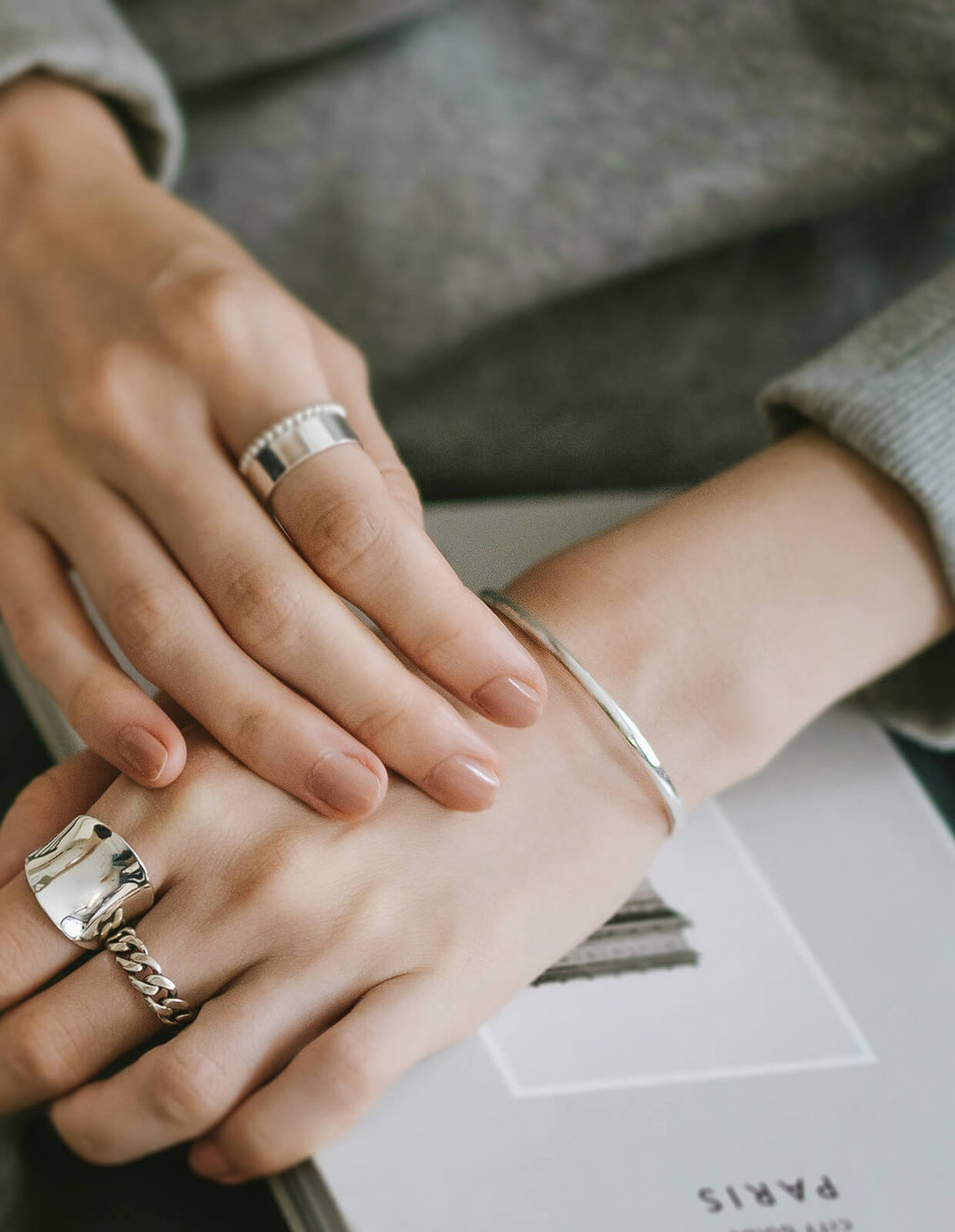 18K Gold Plated Sterling Silver Smooth Round Open Bangle | LADIER