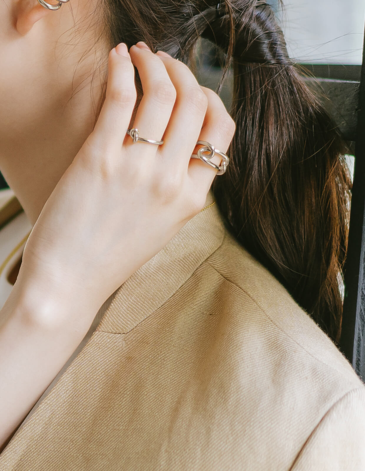 18K Gold Plated Sterling Silver Chunky Chain Ring | TORQUE