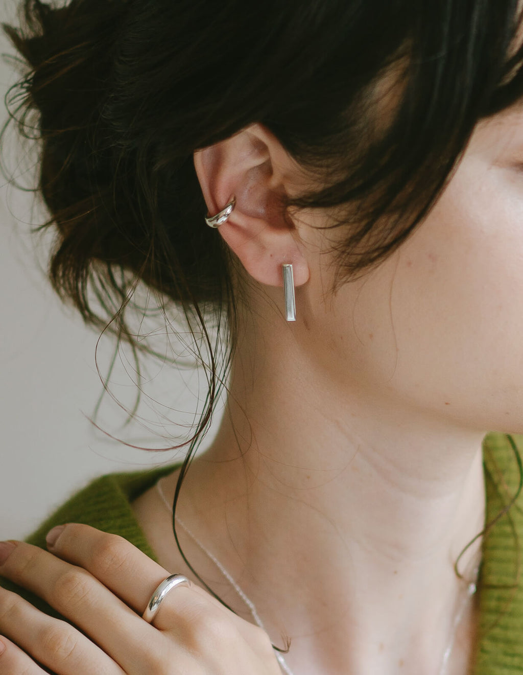 18K Gold Plated Sterling Silver Plump Ear Cuff | JENOA