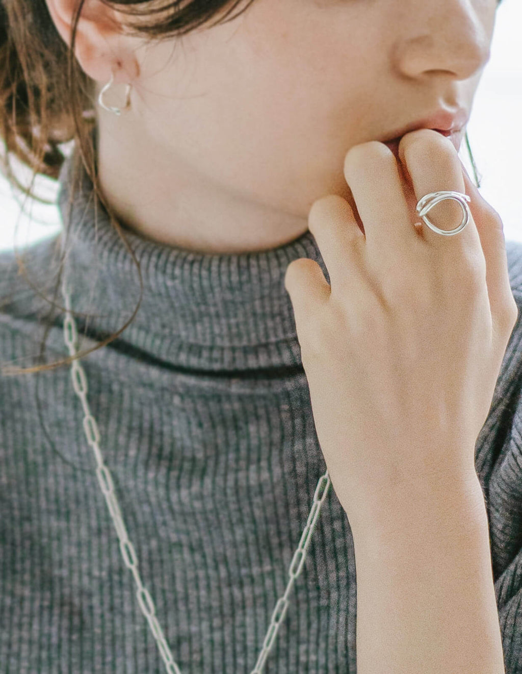 18K Gold Plated Sterling Silver Wavy Road Ring | FATONU