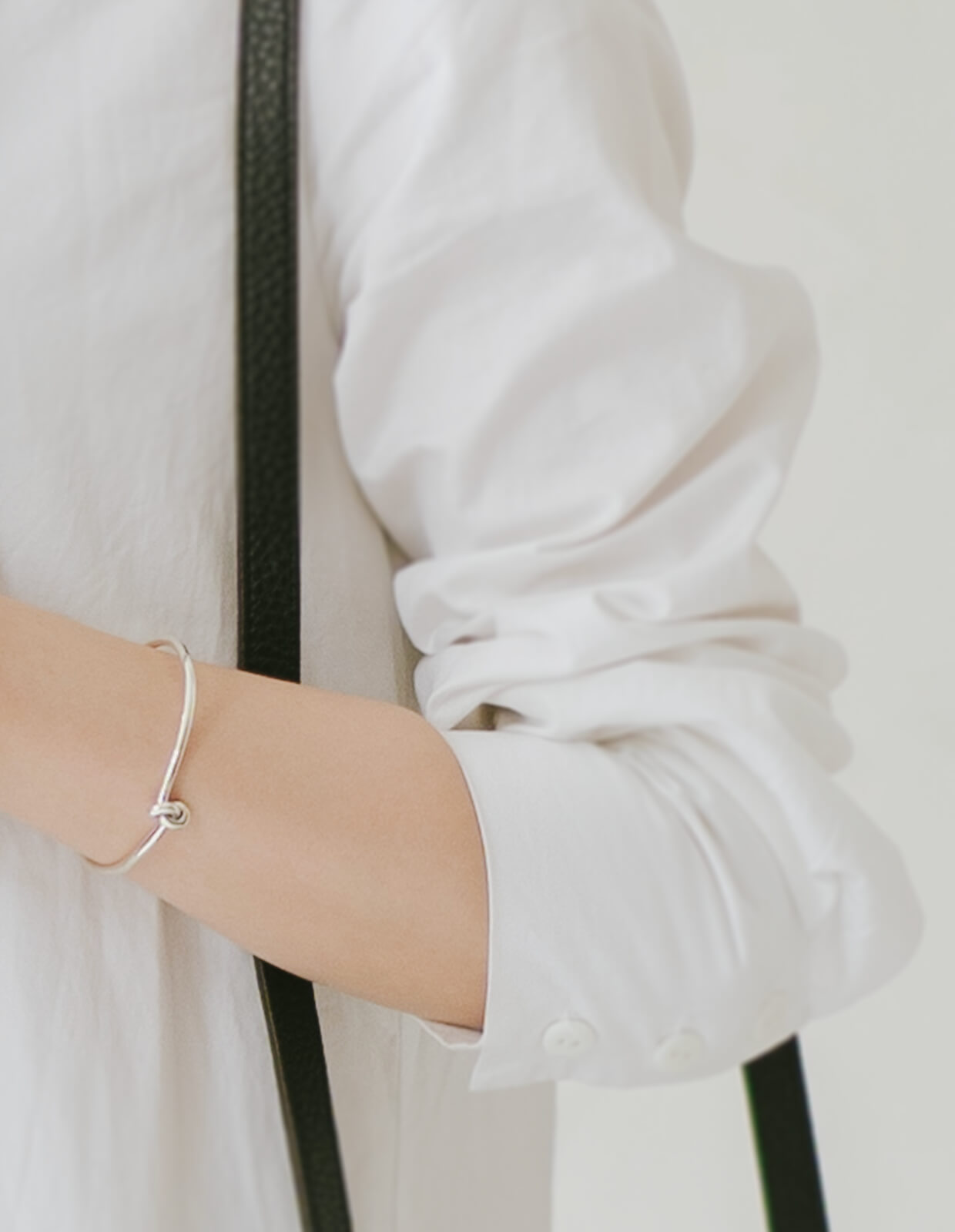 18K Gold Plated Sterling Silver Tight Knot Bangle | OBLIGA