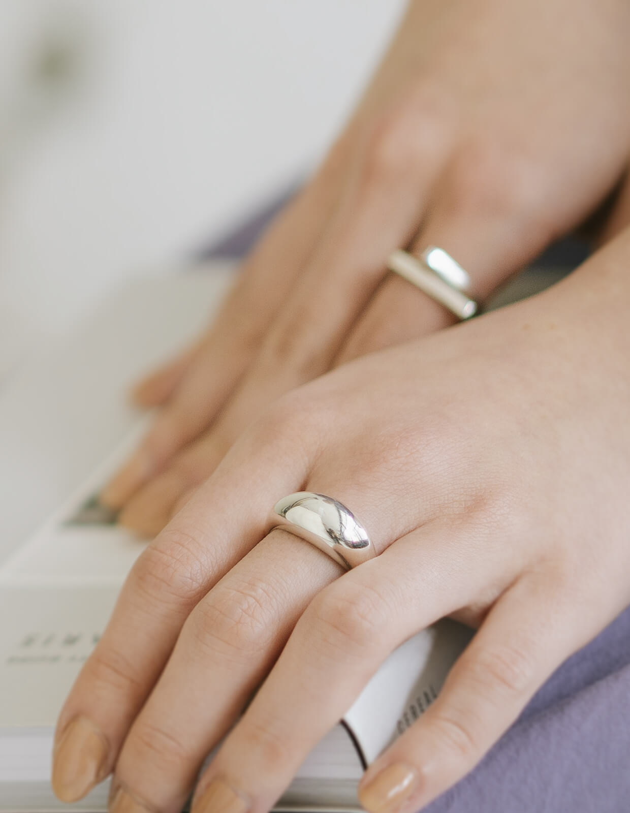 18K Gold Plated Sterling Silver Dome Ring | ORIFAR