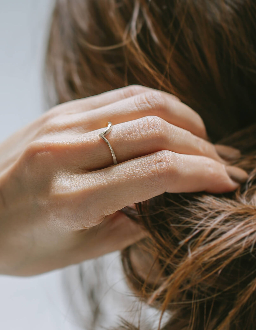 18K Gold Plated Sterling Silver Chevron Ring | GAVIOTA