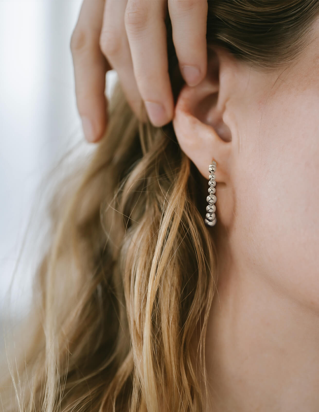 Silver925 Bubble Hoop Earrings | SPHELLA