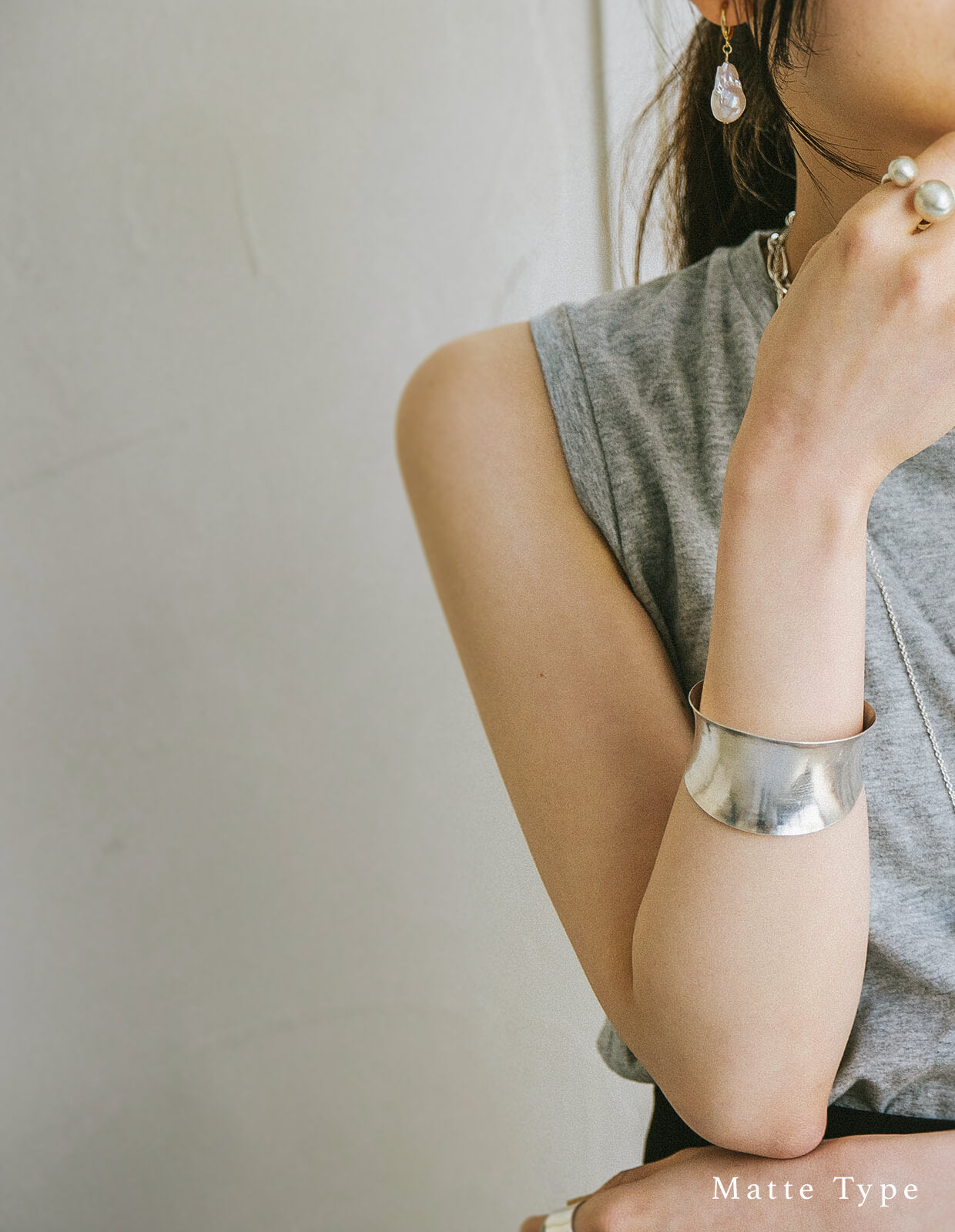 18K Gold Plated Sterling Silver Wide Concave Cuff | FONTE