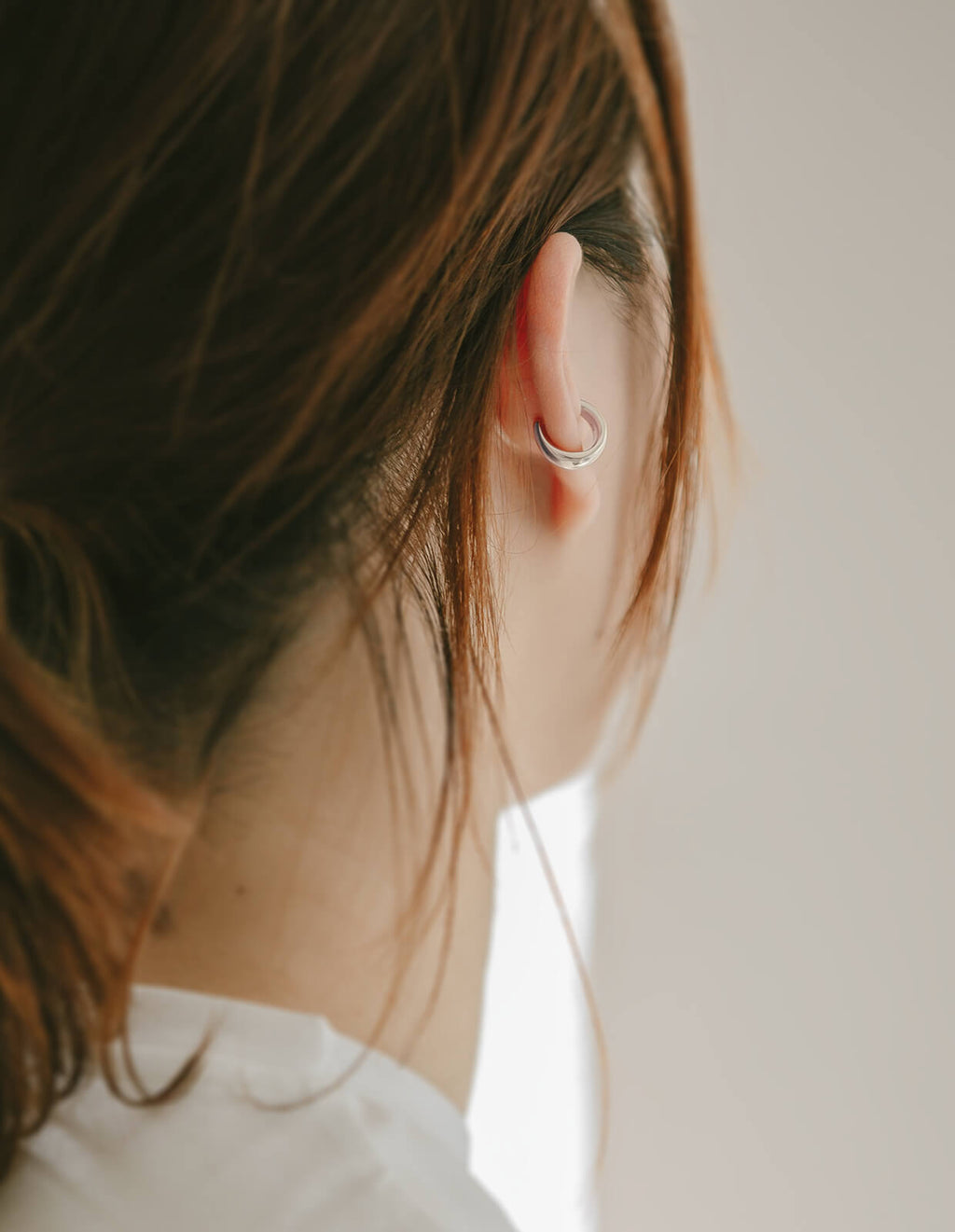 18K Gold Plated Sterling Silver Plump Ear Cuff | JENOA