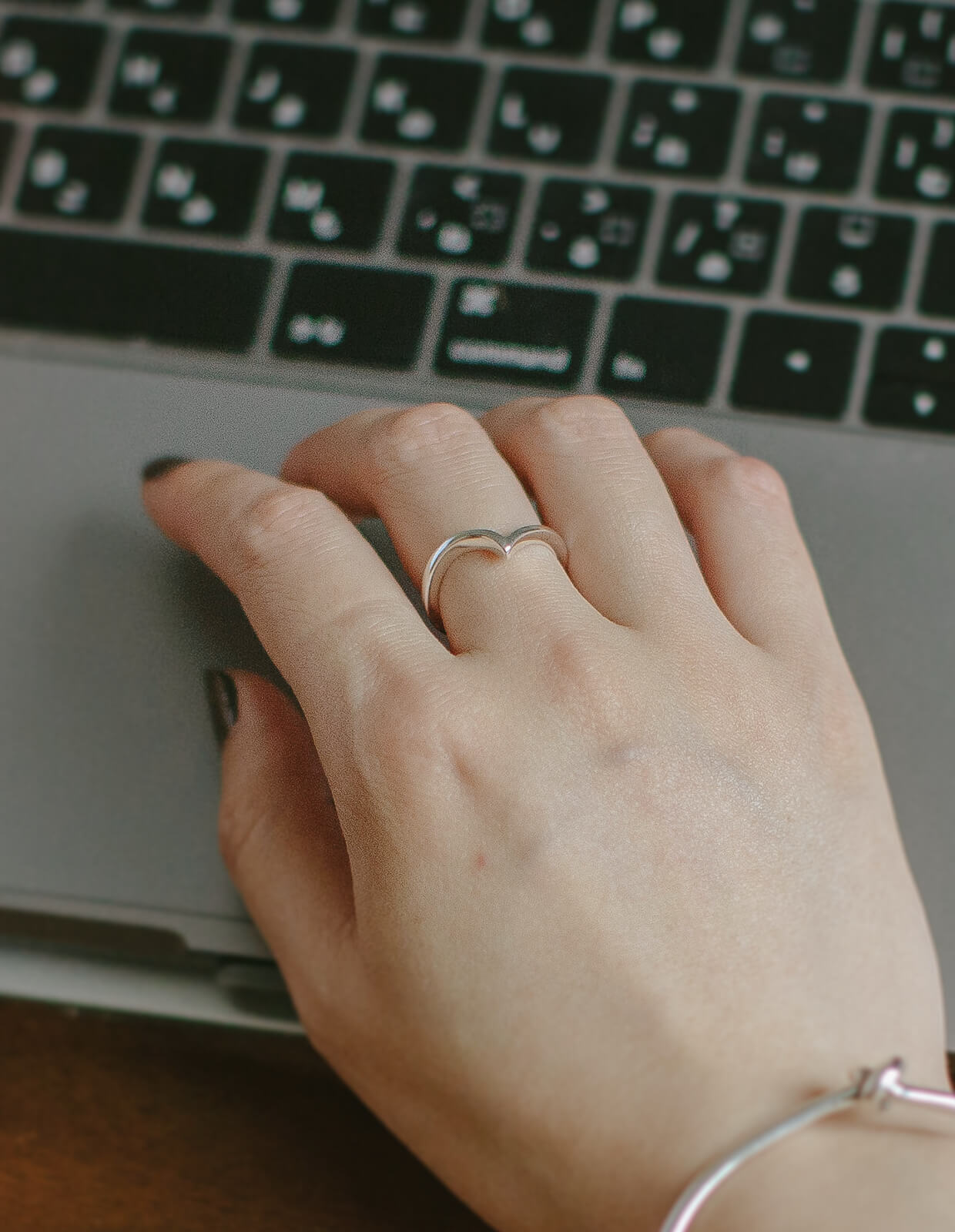18K Gold Plated Sterling Silver Chevron Ring | GAVIOTA