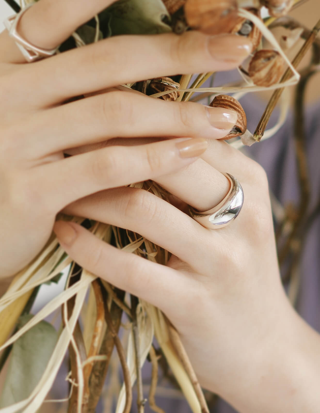 18K Gold Plated Sterling Silver Dome Ring | ORIFAR