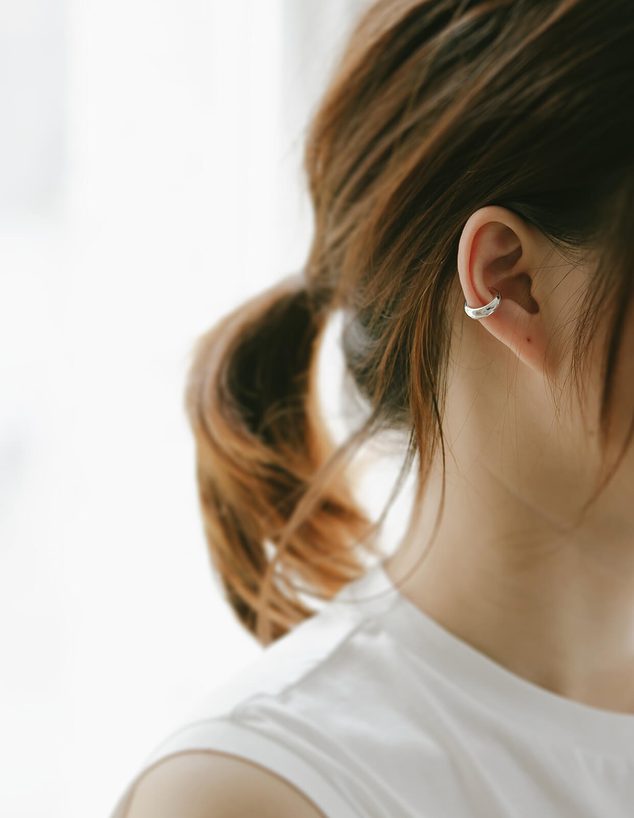 18K Gold Plated Sterling Silver Plump Ear Cuff | JENOA