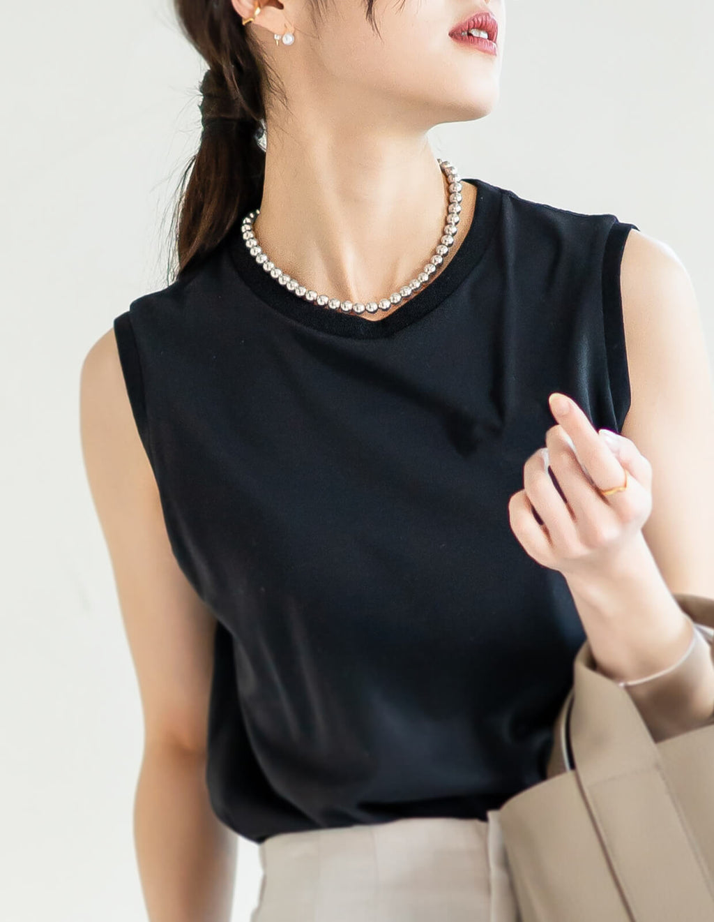 925 Sterling Silver Ball Chain Necklace | PALMYLA SHORT