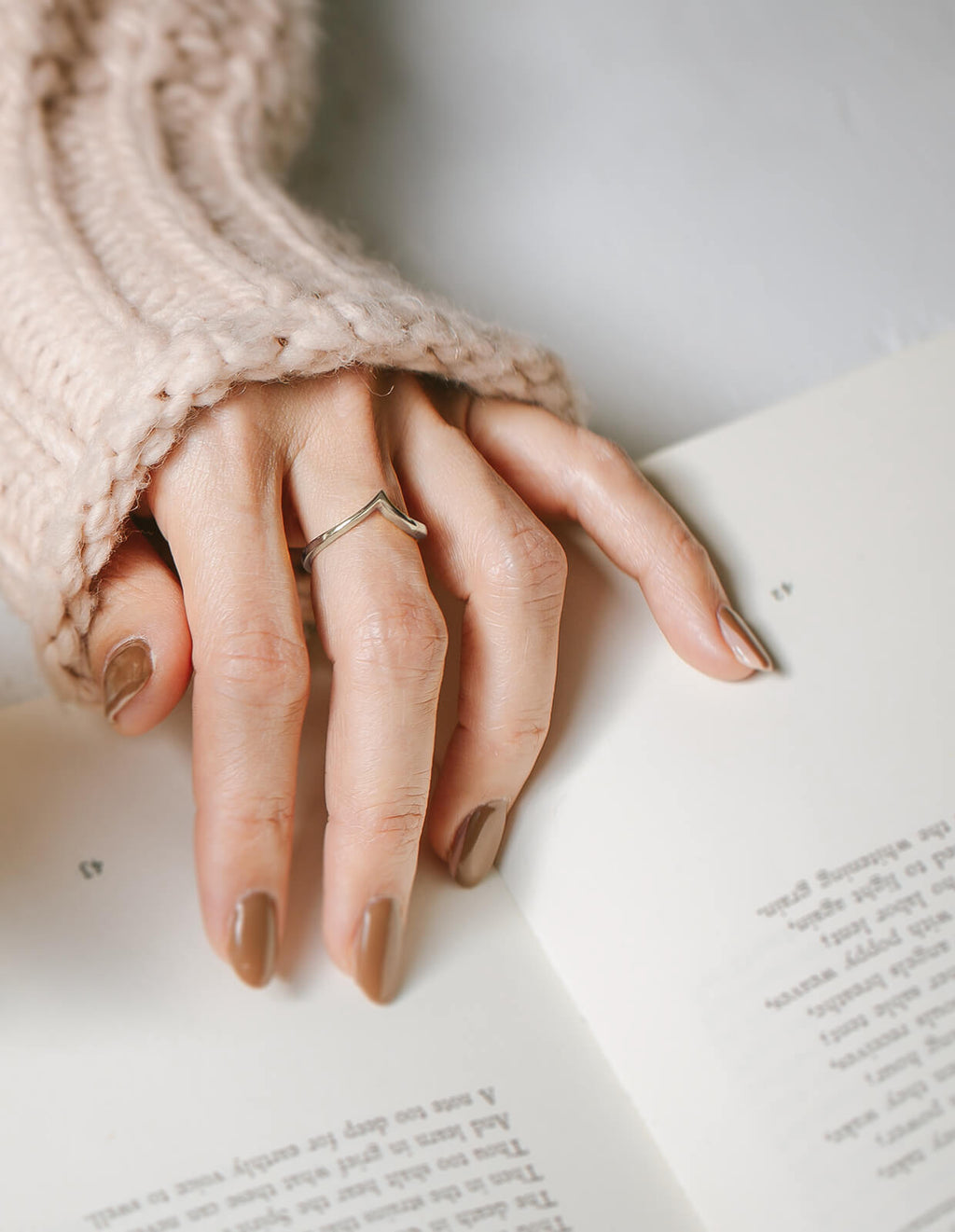 18K Gold Plated Sterling Silver Chevron Ring | GAVIOTA