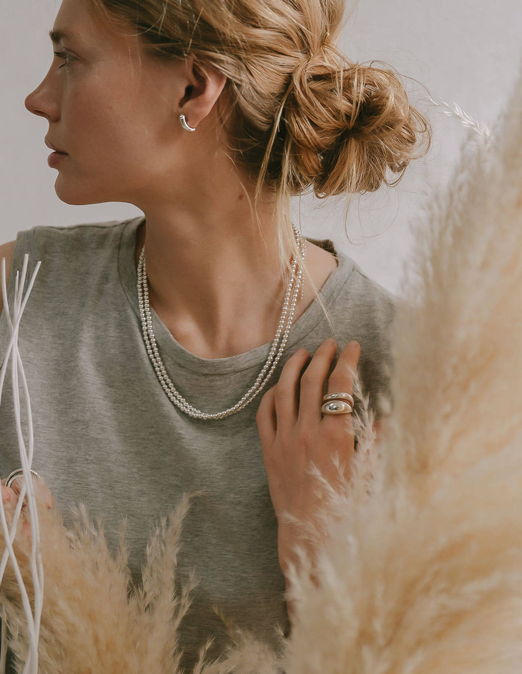 925 Sterling Silver Ball Chain Extra Long Necklace | PALMYLA LONG