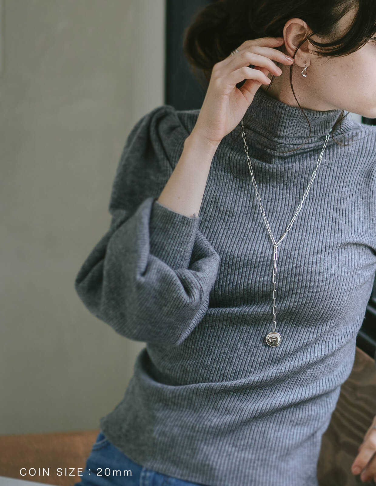 18K Gold Plated Sterling Silver Boxchain Coin Necklace | NOVAC-BLANCA