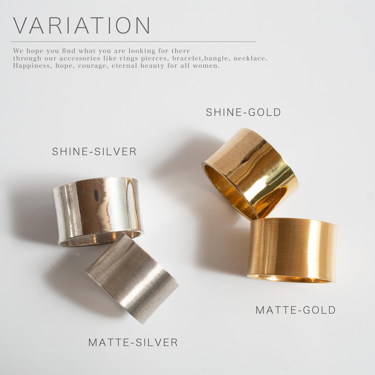 18K Gold Plated Sterling Silver Wide Tube Ring | TORONC MATTE