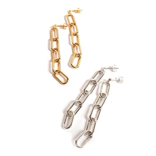 SILVER925 Swing Cunkey Chain Earrings | VEERG