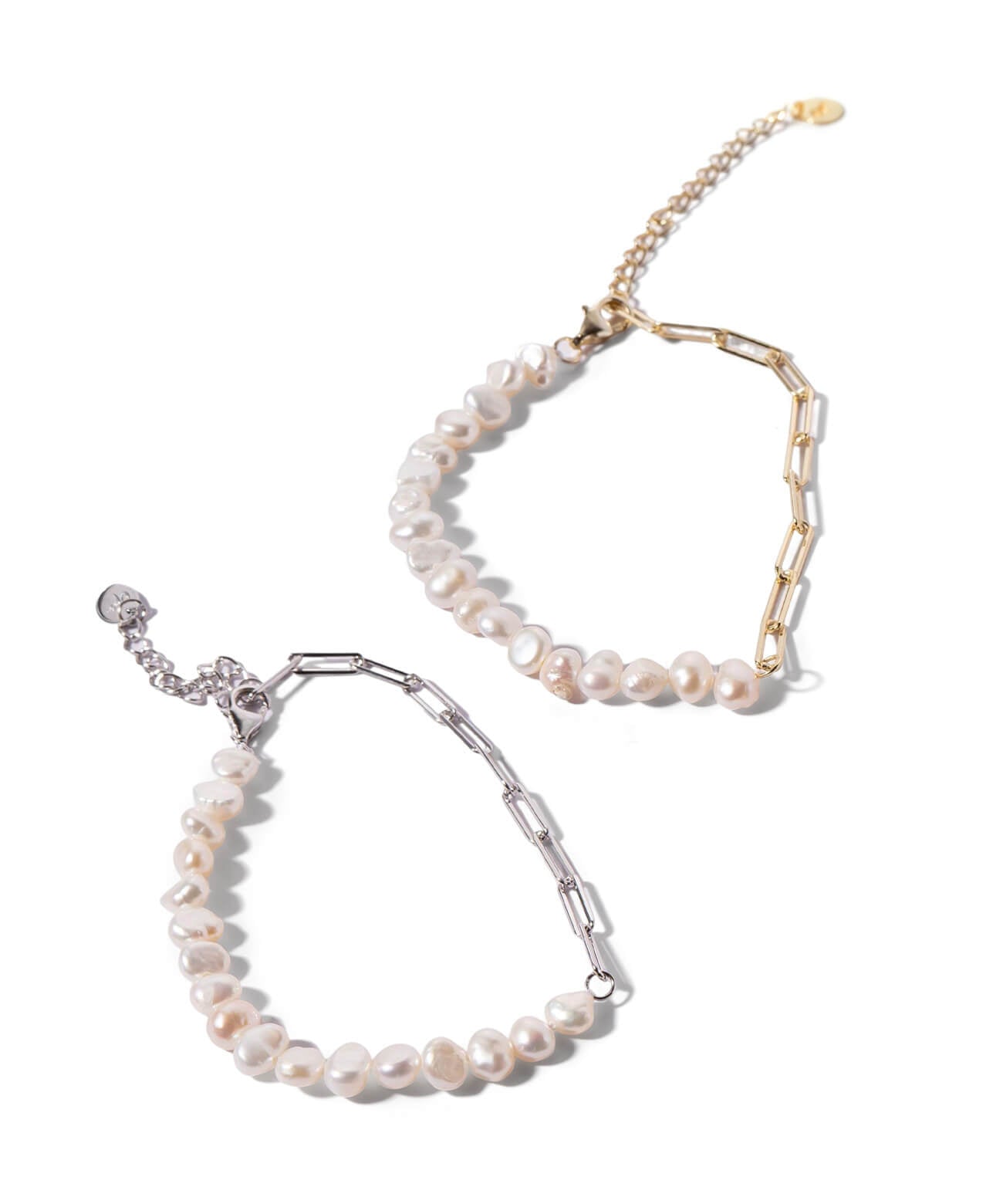 Baroque Pearl Link Chain Bracelet | AFRIZO-MIKTOS-BR