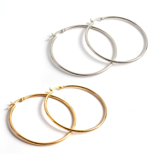 Classic Round Hoop Earrings | GIOOVE