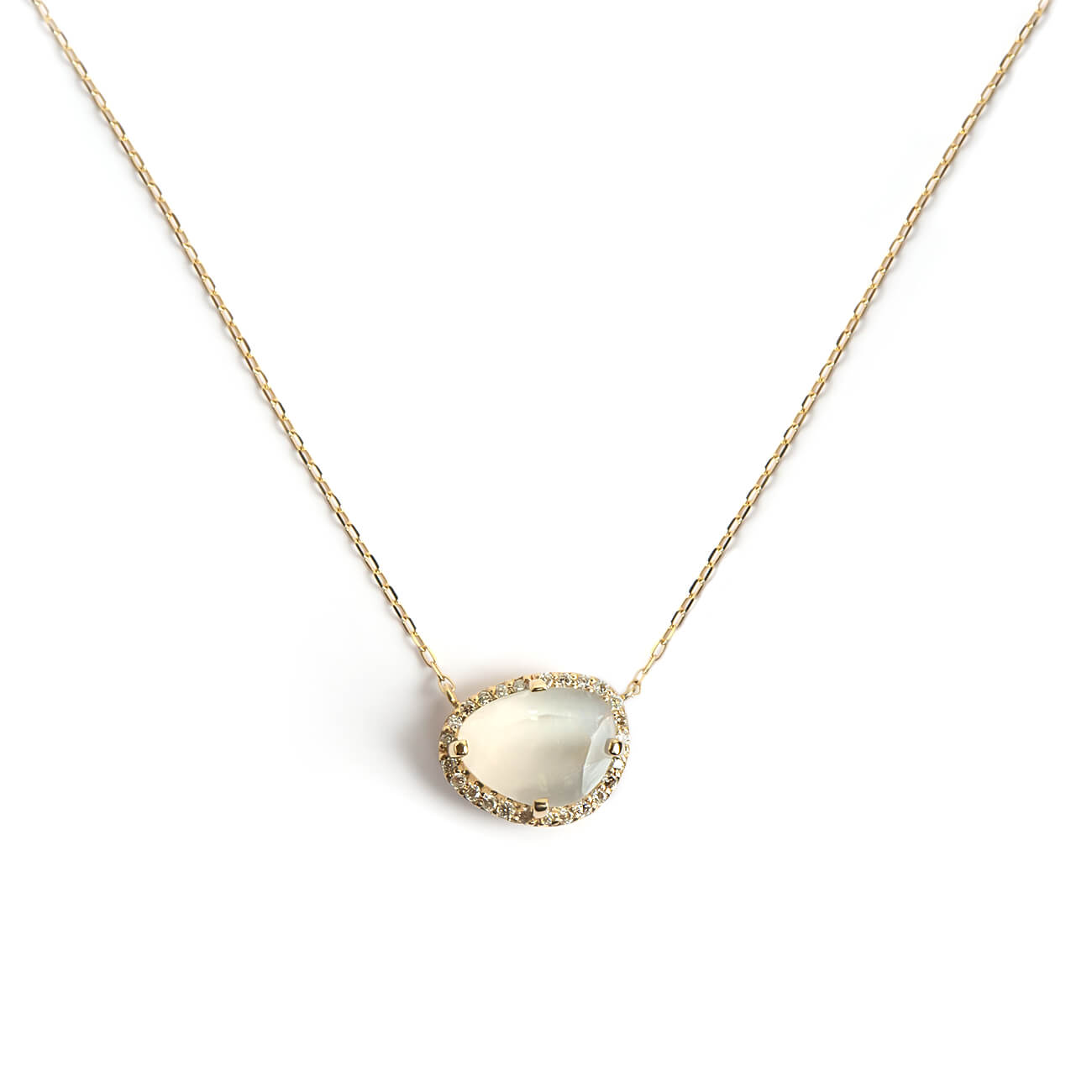 10K Gold Moonstone Necklace | PROPRIUM NEBULA