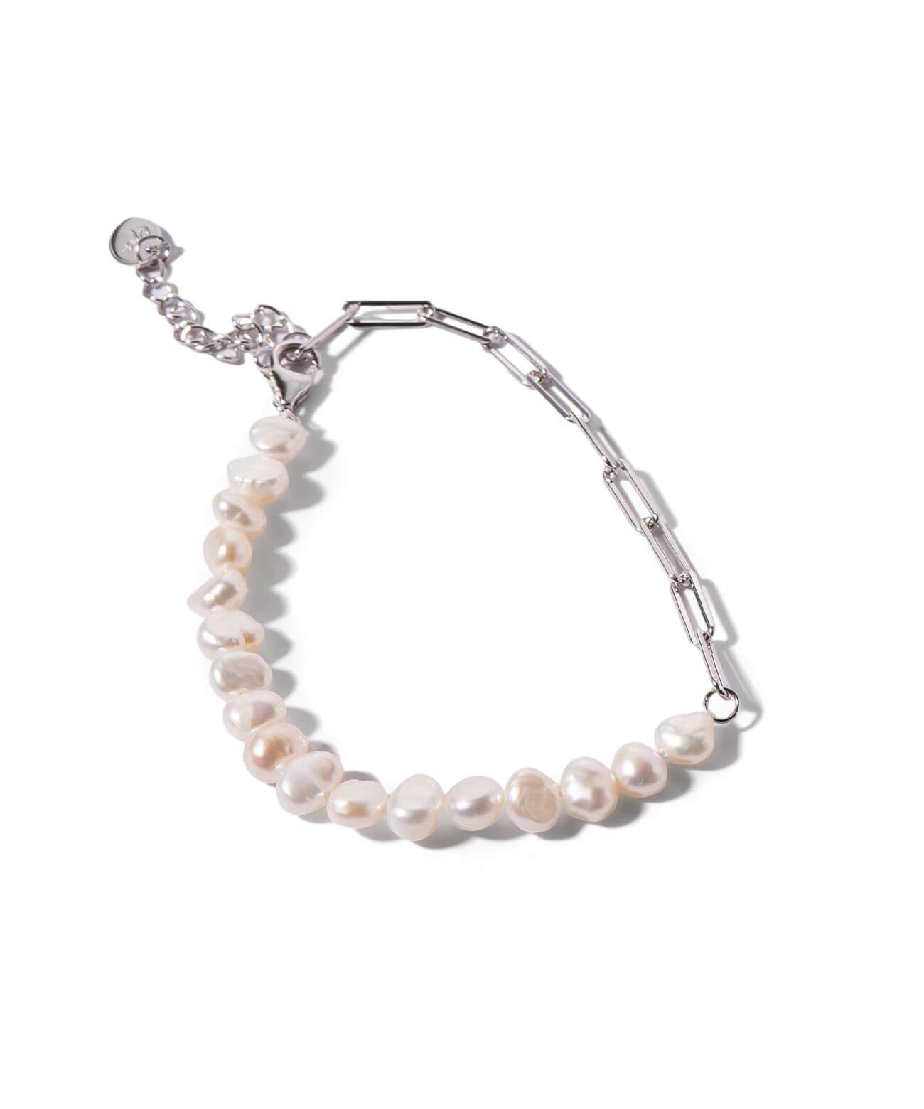 Baroque Pearl Link Chain Bracelet | AFRIZO-MIKTOS-BR