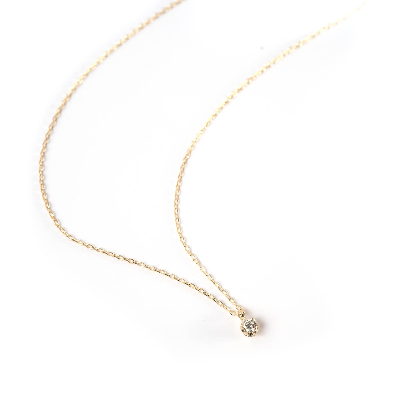 10K Gold Single Stone Diamond Necklace | ASTERI-SEIRIOS