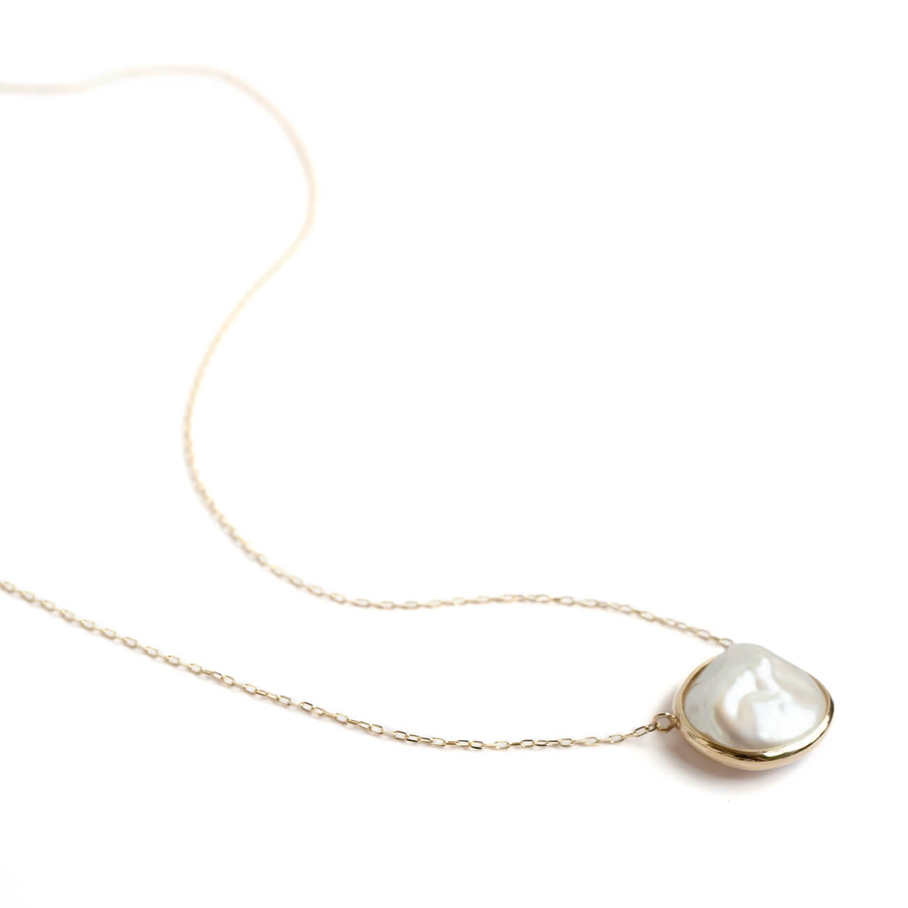 Coin Pearl Gold Necklace | PROPRIUM PERLA