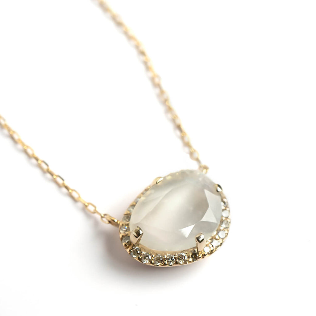 10K Gold Moonstone Necklace | PROPRIUM NEBULA