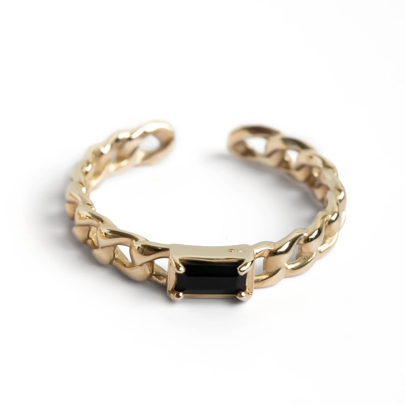 Baguette Cut Chain Earcuff ＆ Ring | TRESOR-MONO